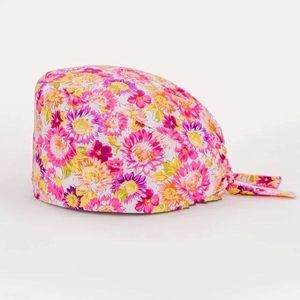 Floral scrub hat